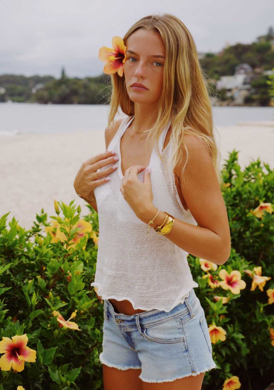 Aria Singlet - White