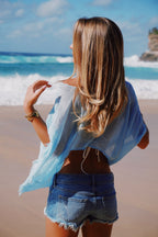 Sora Shoulder Veil - Sky Blue