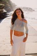 Sora Shoulder Veil - Sky Blue Sheer