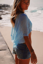 Sora Shoulder Veil - Sky Blue