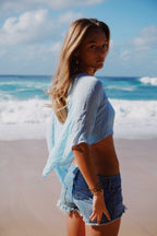 Sora Shoulder Veil - Sky Blue