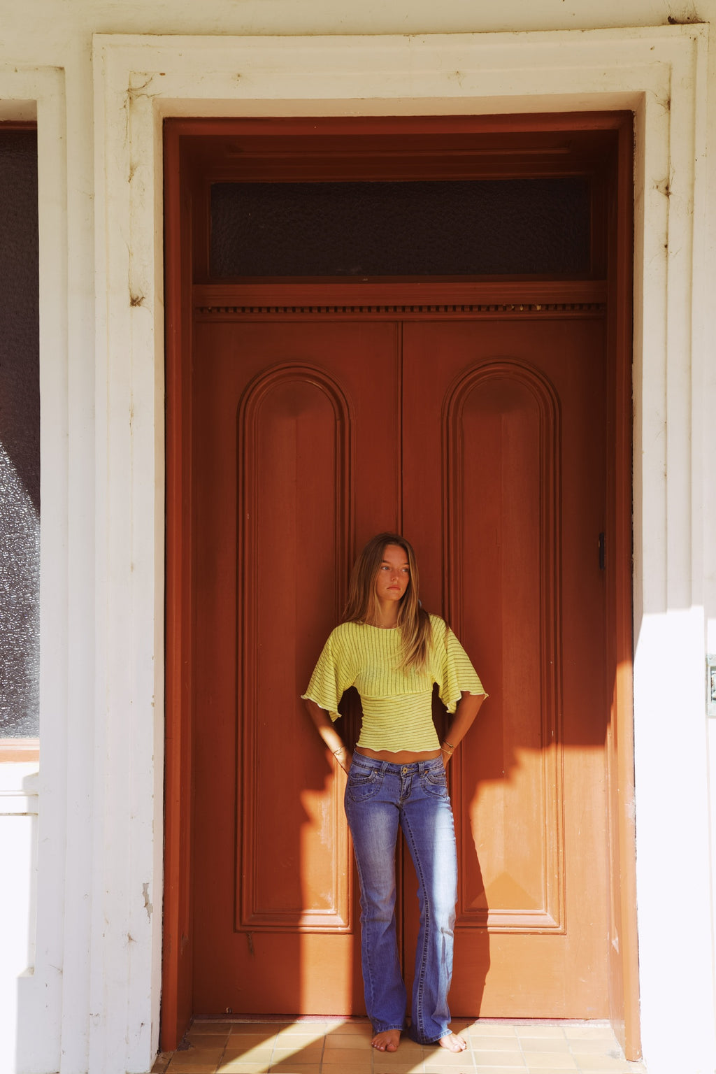 Osaka Top - Yellow Stripe
