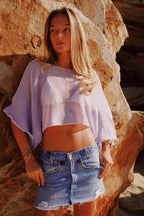 Sora Shoulder Veil - Lavender sheer