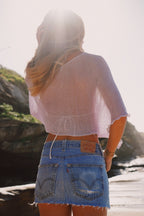 Sora Shoulder Veil - Lavender sheer