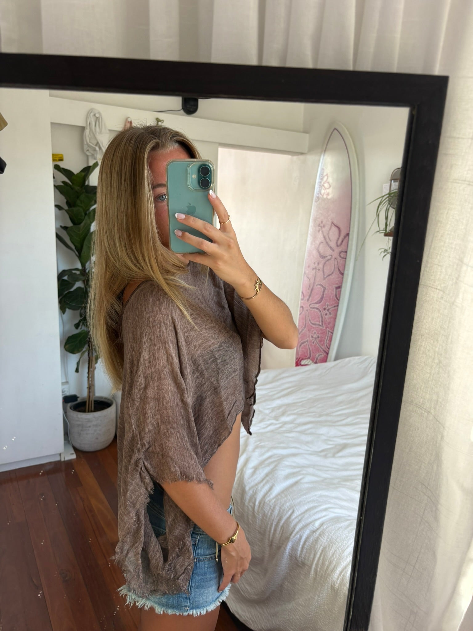 Sora Shoulder Veil - Earth Brown