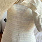 Farrah Mini Dress - White Knit Weave