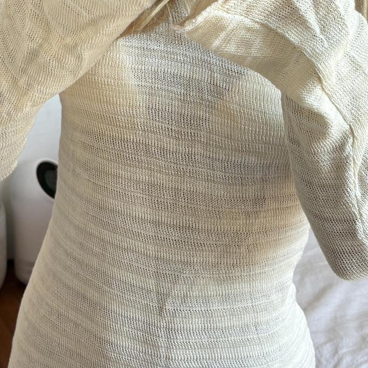 Farrah Mini Dress - White Knit Weave
