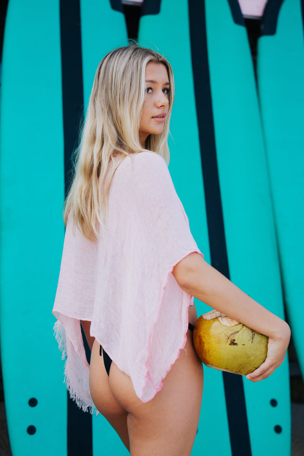 Sora Shoulder Veil - Baby Pink
